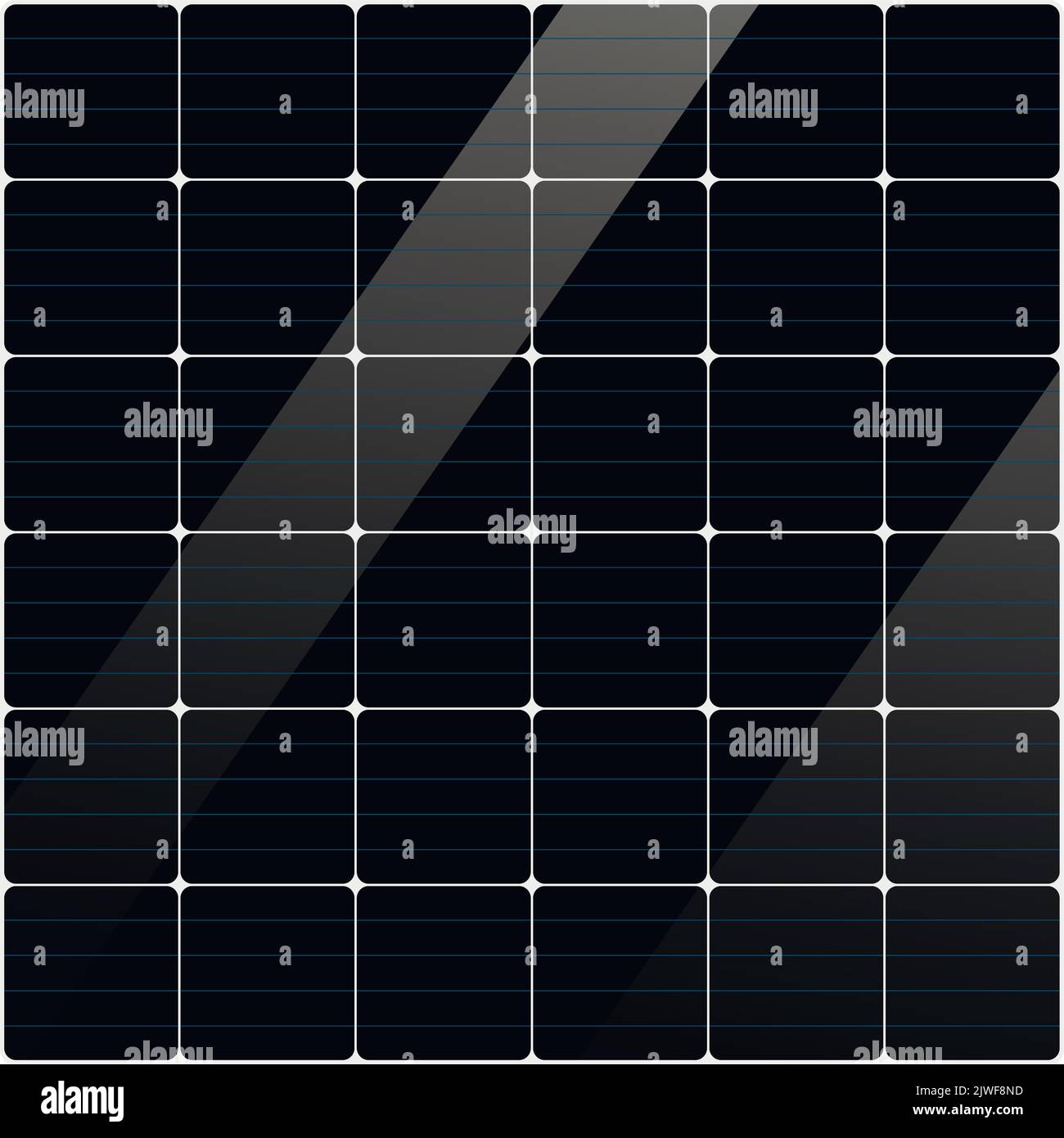 Solar panel element. Alternative source of electricity Stock Vector