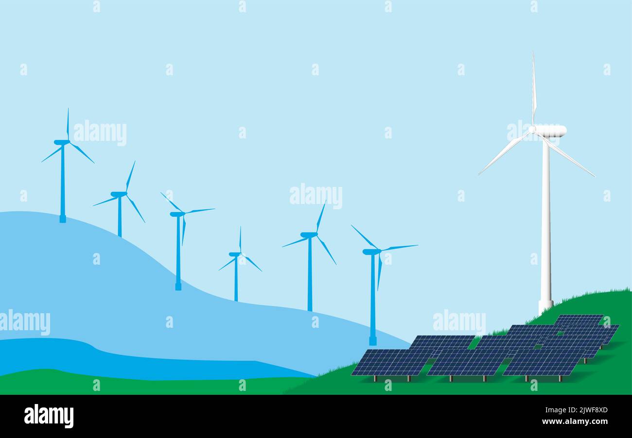 Renewable energy banner wind Stock Vector Images - Alamy