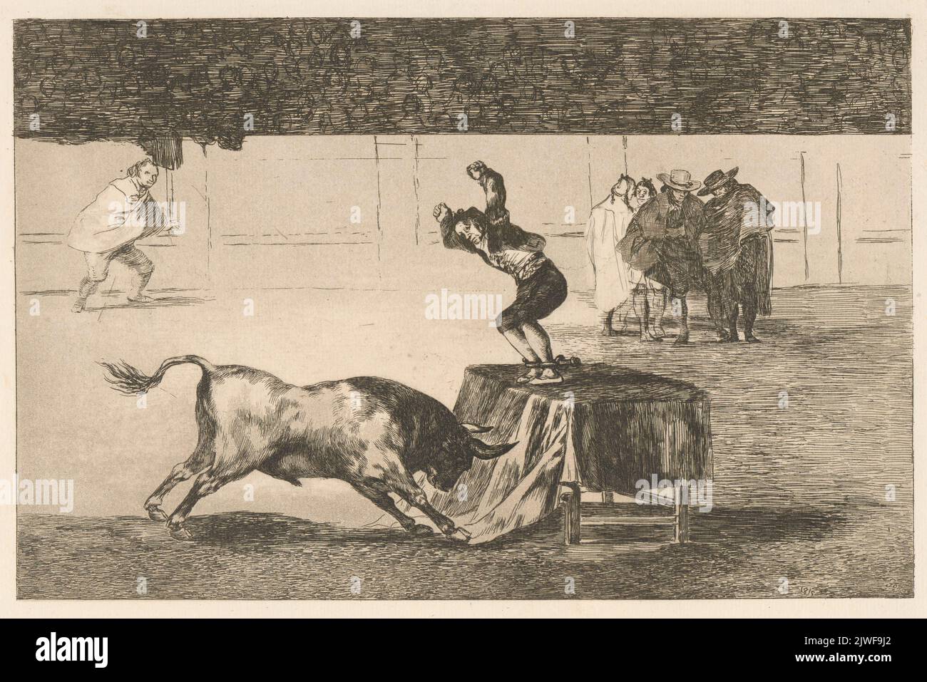 Another madness of his in the same ring (Otra locura suya en la misma plaza). Ríos, Ricardo de los (1847-1929), merchant employer, Goya, Francisco de (1746-1828), graphic artist, Calcograf'ia Nacional (Madryt ; 1789- ), publishing house, Agua, Perez (fl. ca 1905), printer Stock Photo