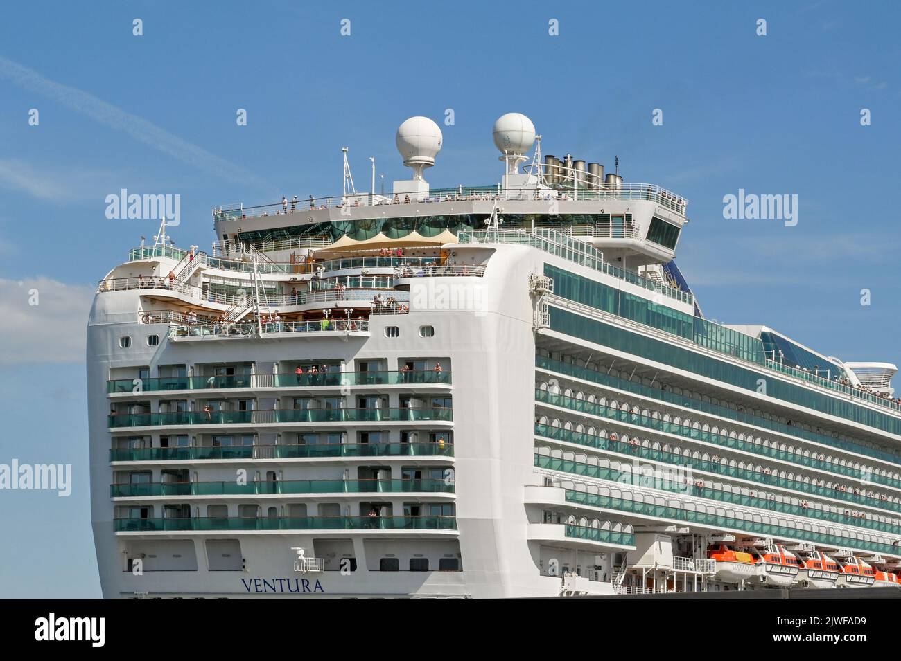 Amsterdam, Netherlands August 2022 Rear view of decks on the back of