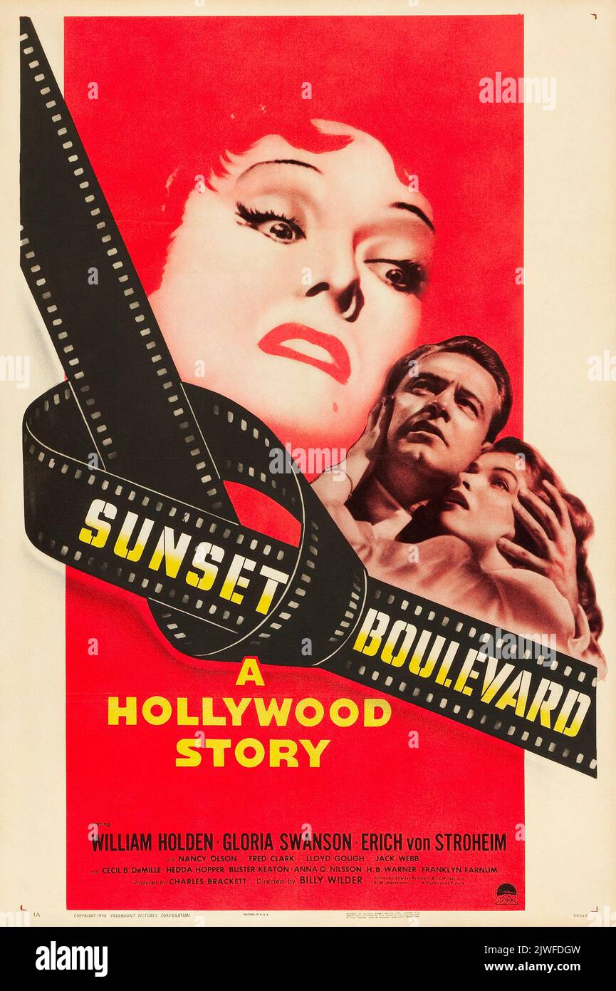 Sunset Boulevard (1950 poster) Stock Photo