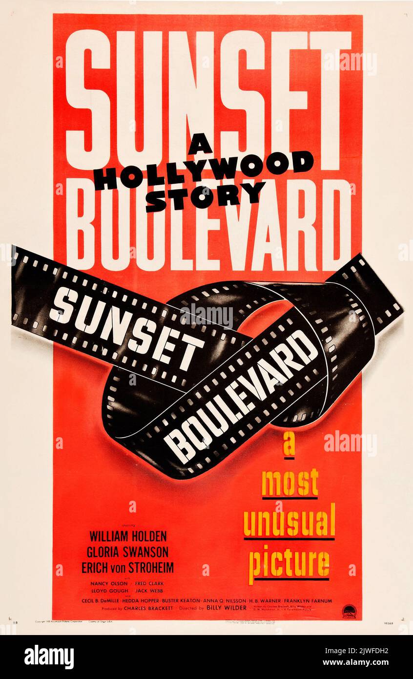 Sunset Boulevard (Paramount, 1950). One Sheet film poster Stock Photo