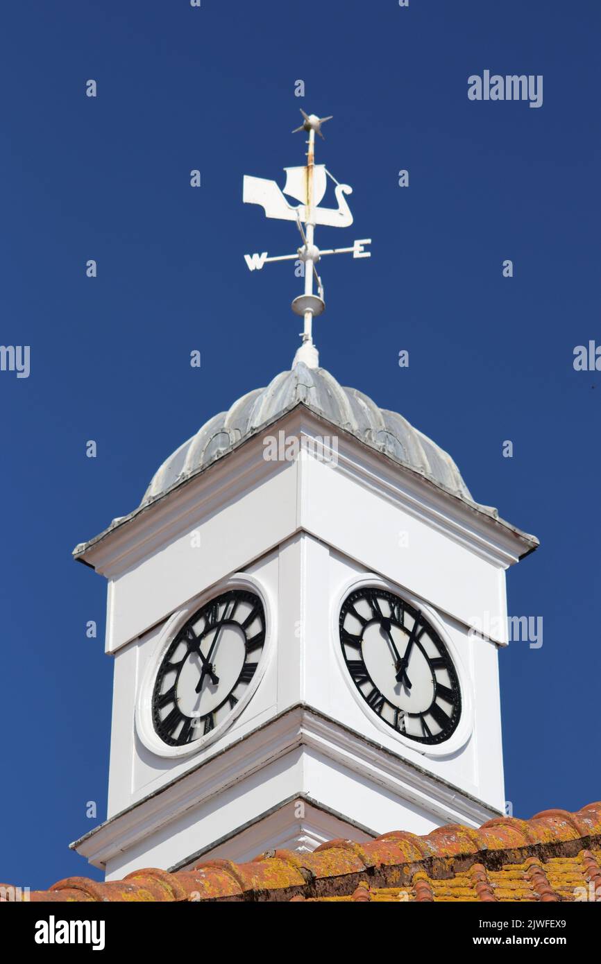 Old clock tower on Dunoon pier, Scotland Stock Photo Alamy