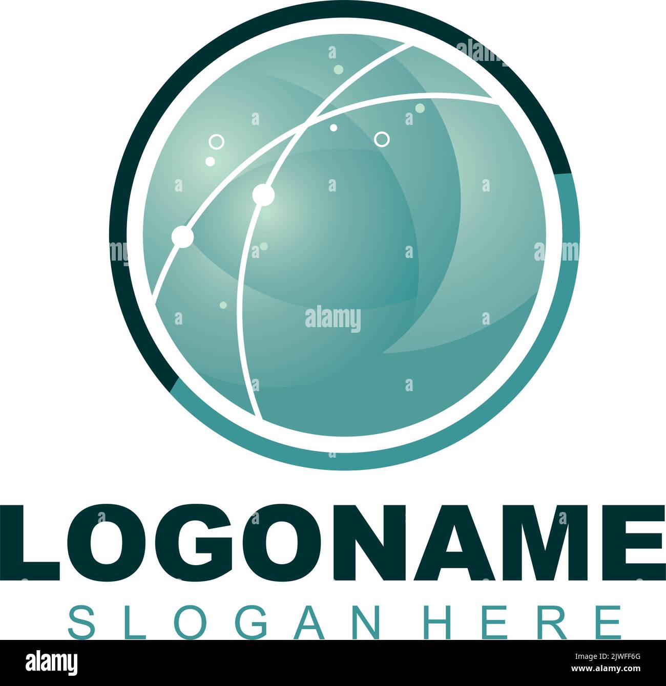 beautiful and unique abstract circle or planet logo Stock Vector