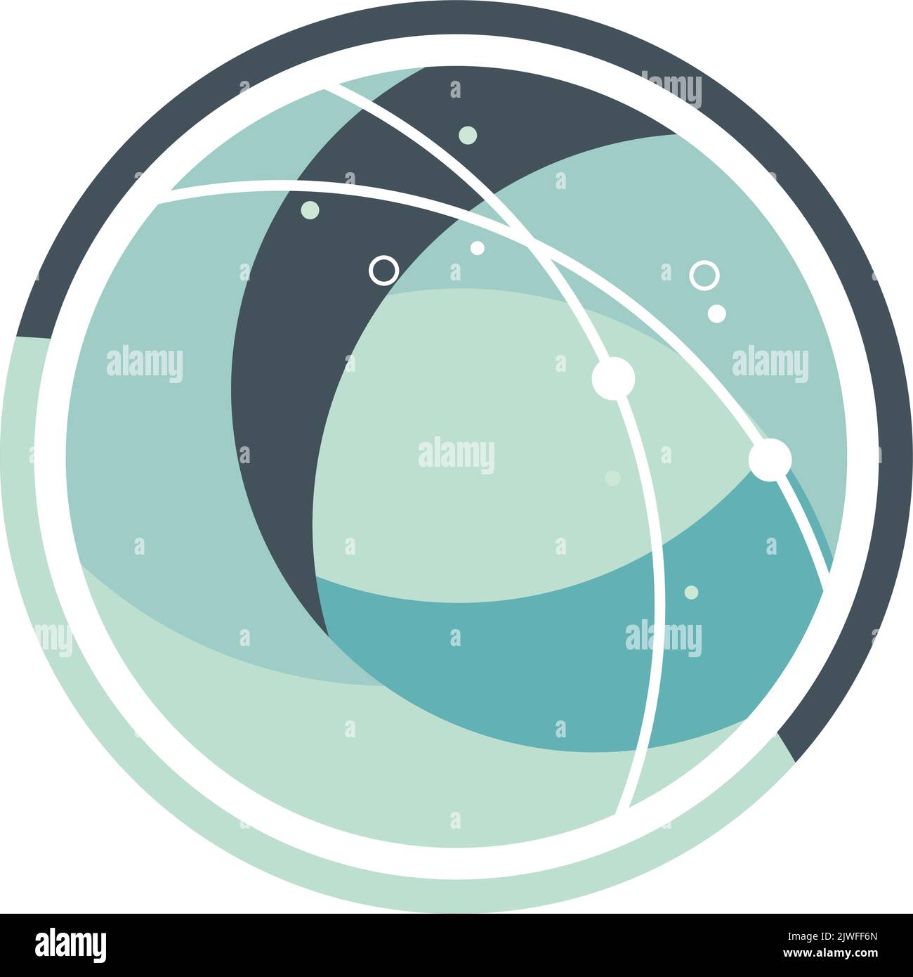 beautiful and unique abstract circle or planet logo Stock Vector
