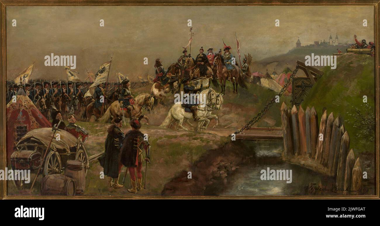 Parade of the Austrian troops before King Jan Sobieski. Kossak