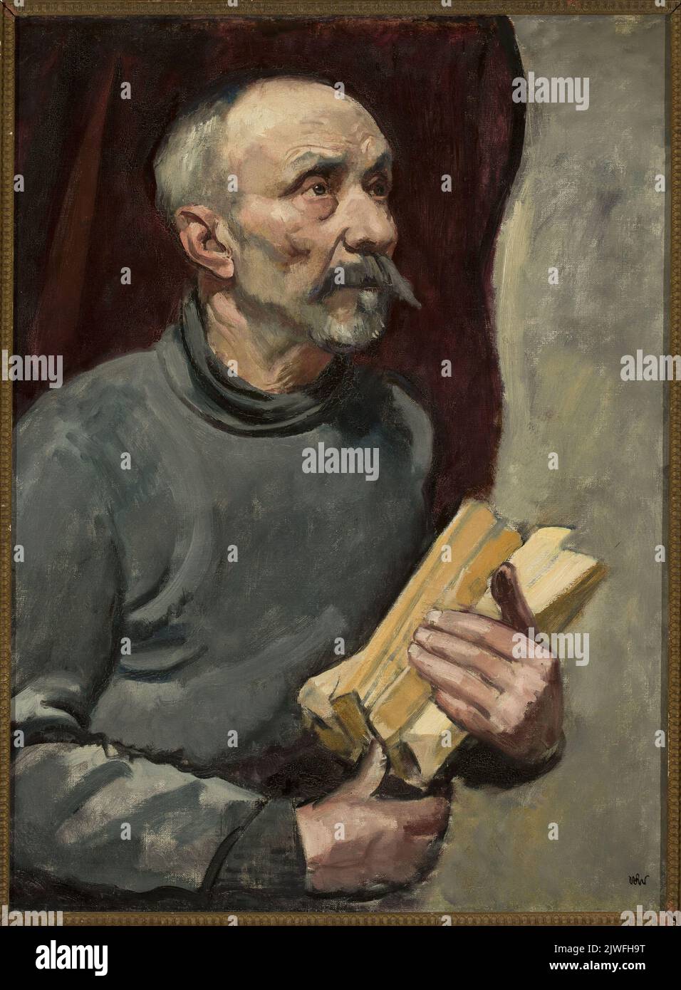 Old man with chopped wood. Weiss, Wojciech (1875-1950), painter Stock Photo