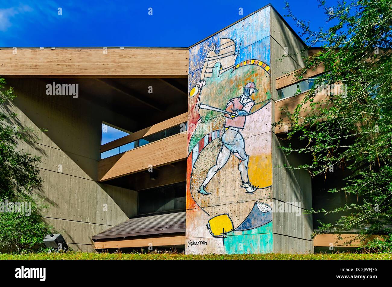 “Tribute to the Human Spirit,” a mural by Cristóbal Gabarrón, is