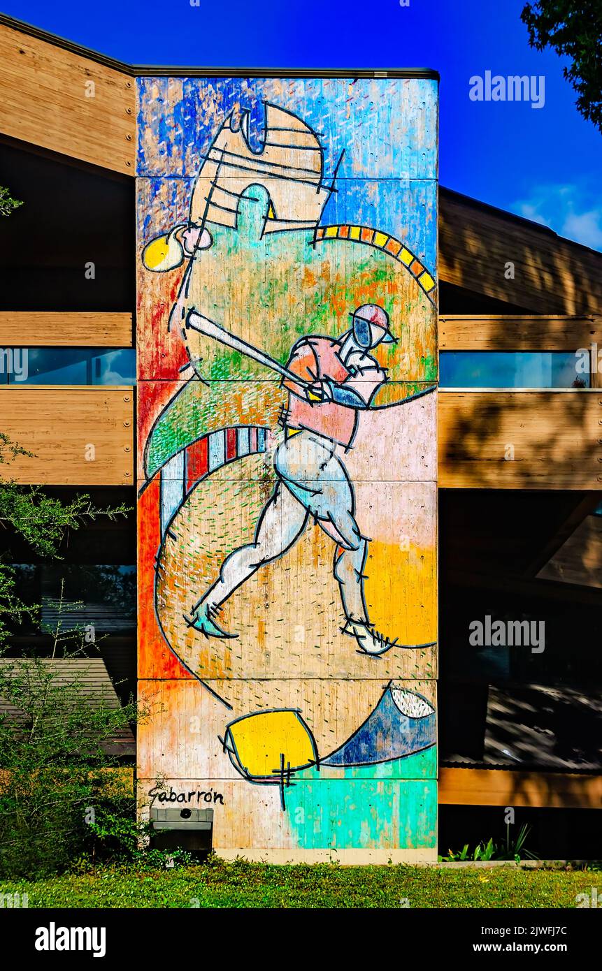 “Tribute to the Human Spirit,” a mural by Cristóbal Gabarrón, is