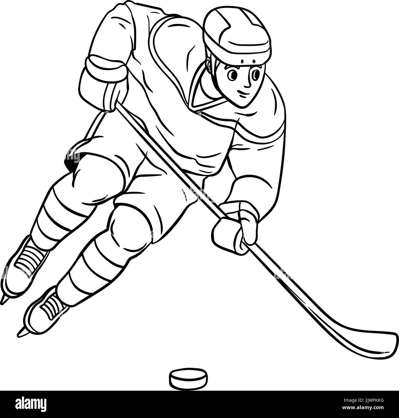 Ice hockey Isolated Coloring Page for Kids Stock Vector Image & Art - Alamy
