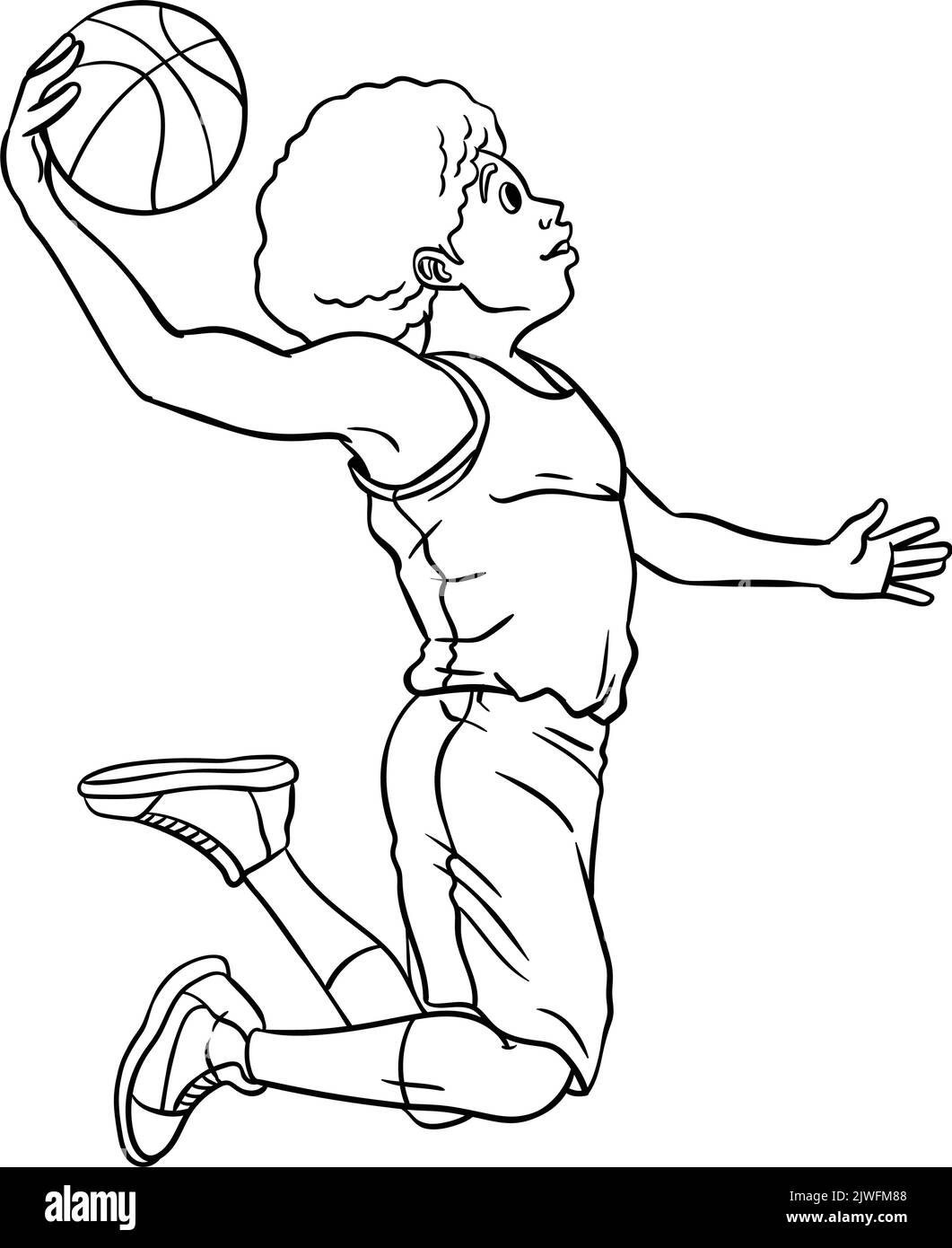 African american basketball player illustration hi res stock African american basketball player illustration hi res stock