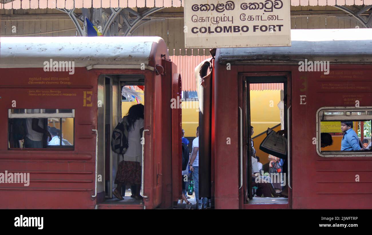Colombo, Sri Lanka- August 05,2022 :train service in sri lanka Stock ...