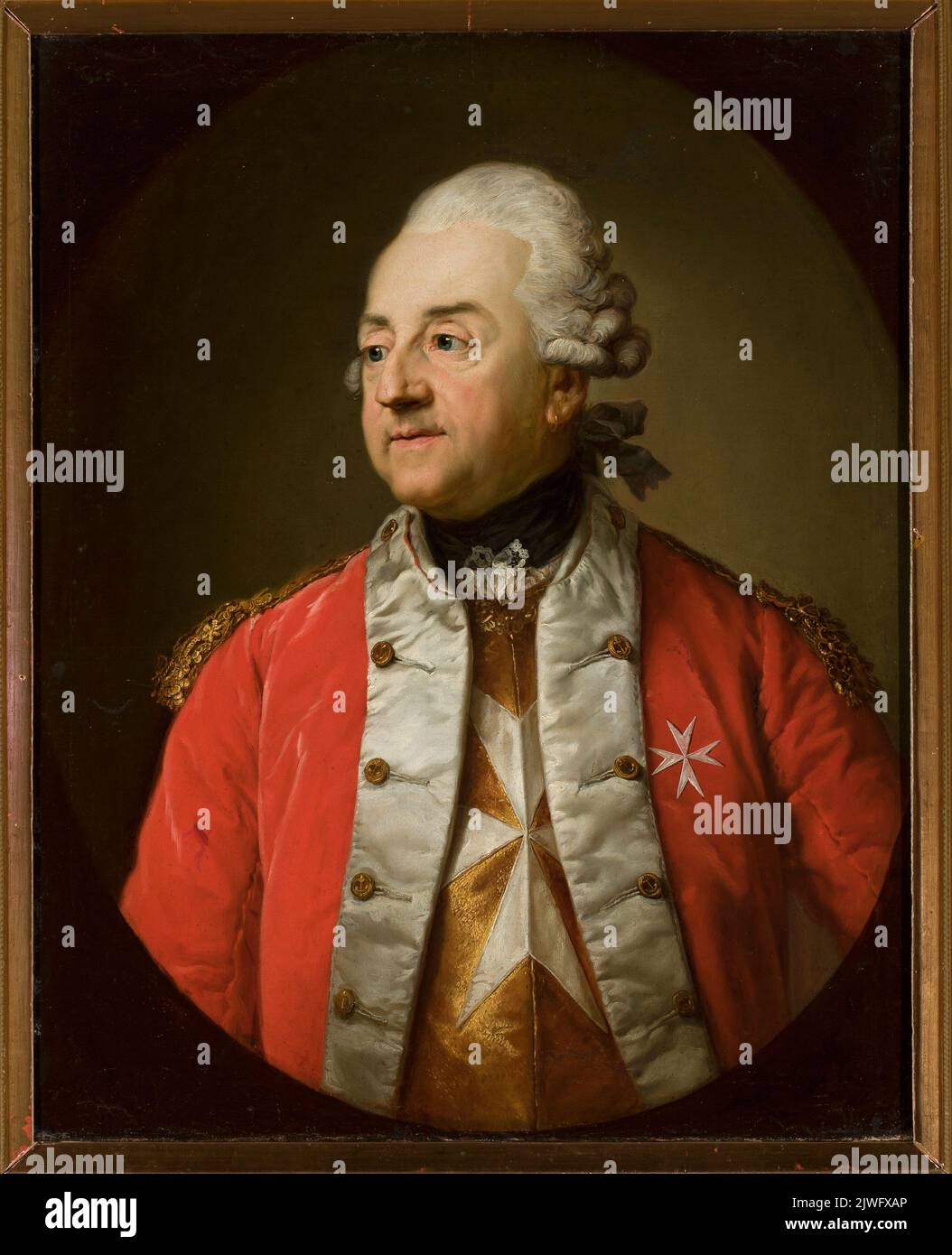 Portrait of Johann N. Schaffgotsch in a military uniform. Graff Anton (1736-1813), painter Stock Photo