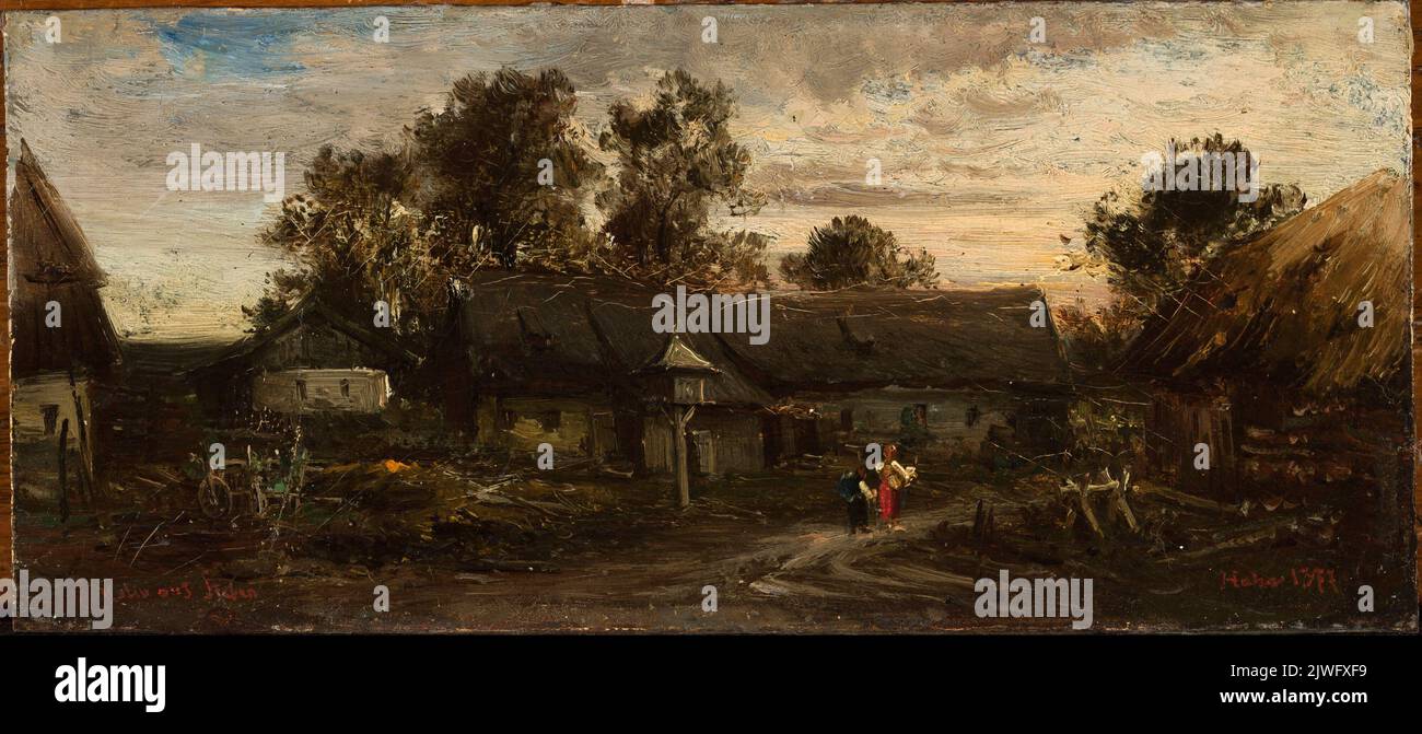Countryside landscape. Hahn, Joseph (1839-1906), painter Stock Photo