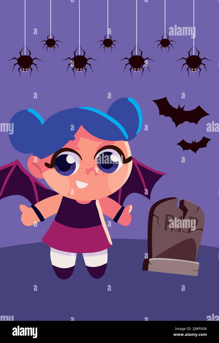 girl with costume of vampire Stock Vector Image & Art - Alamy