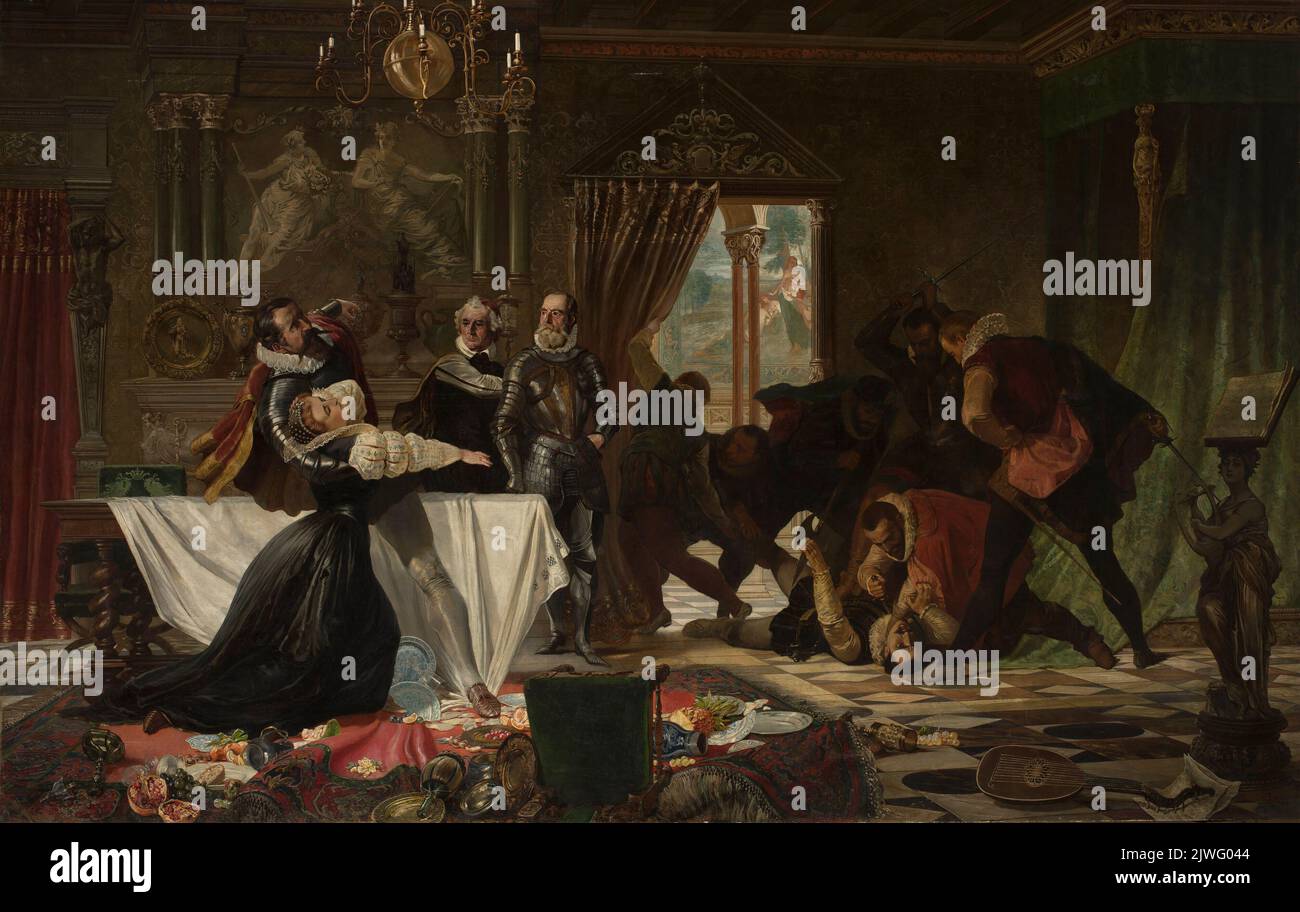 Zabójstwo Davida Riccia (bez ramy). Lulves, Jean (1833-1889), painter Stock Photo