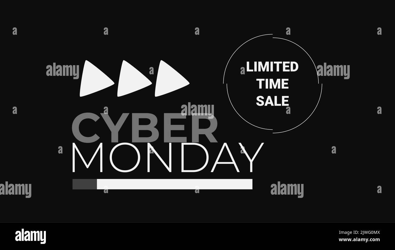 Cyber Monday sale, limited time discount, get what you need Stock Vector