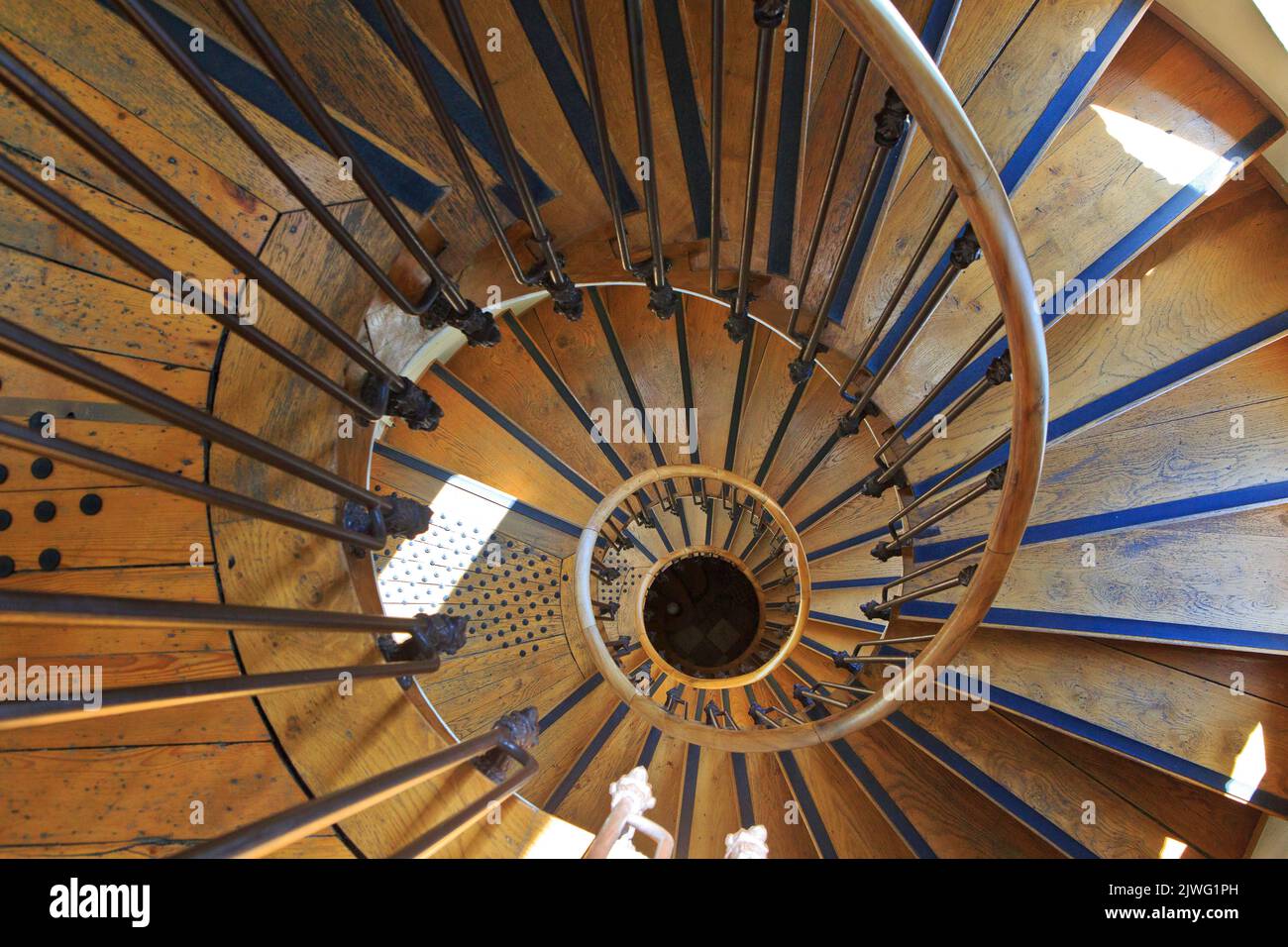Winding staircase at the former home of the bestselling French author ...