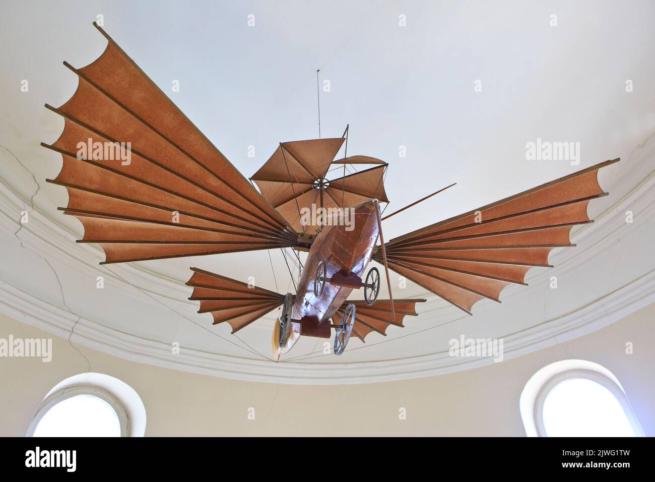 Imaginary aircraft in the former home of the world famous French author Jules Verne (1828-1905) in Amiens (Somme), France Stock Photo