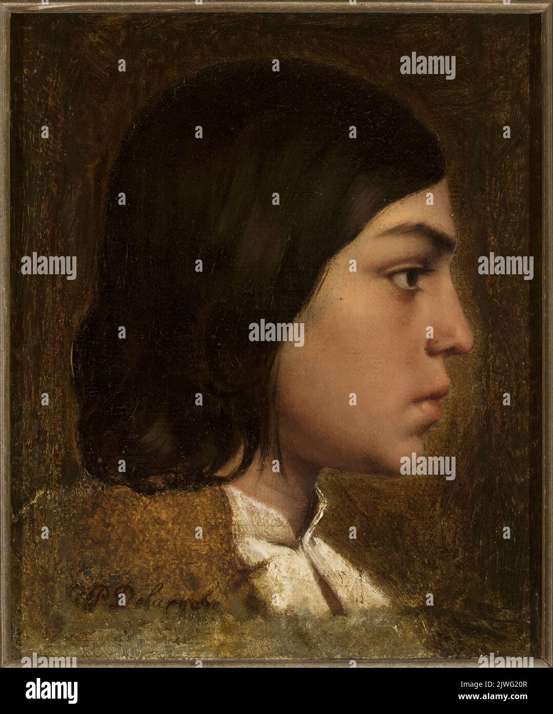 Head of a boy. Delaroche, Paul (17971856), painter Stock Photo Alamy