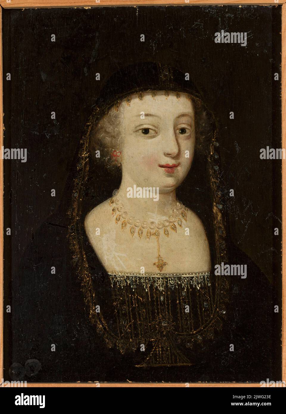 Portrait of a lady in black (Maria Francisca of Savoy, 16461683 Stock