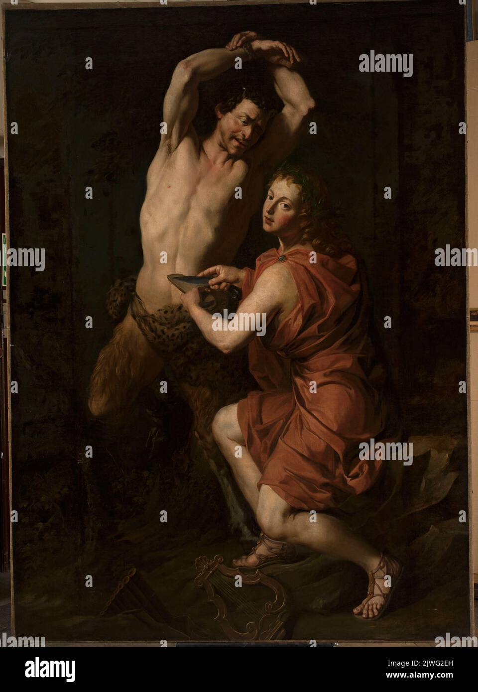 Flaying of Marsyas. nieznany malarz włoski, painter Stock Photo