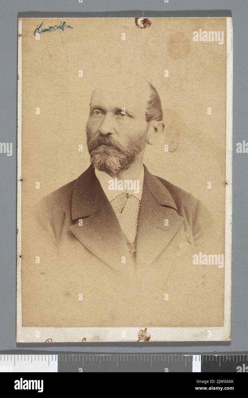 Portrait of Ludwik Kurella (1834-1902), painter (bust). Conrad (Warszawa ; zakład fotograficzny ; 1881-ca 1901), photographer Stock Photo