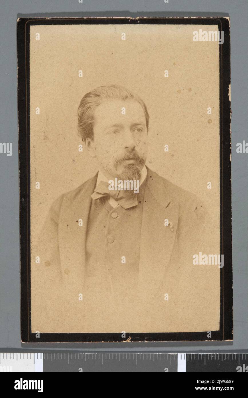 Portrait of Henryk Wieniawski (1835-1880), violinist, composer (bust). Mieczkowski, Jan (1830-1889), photographer Stock Photo