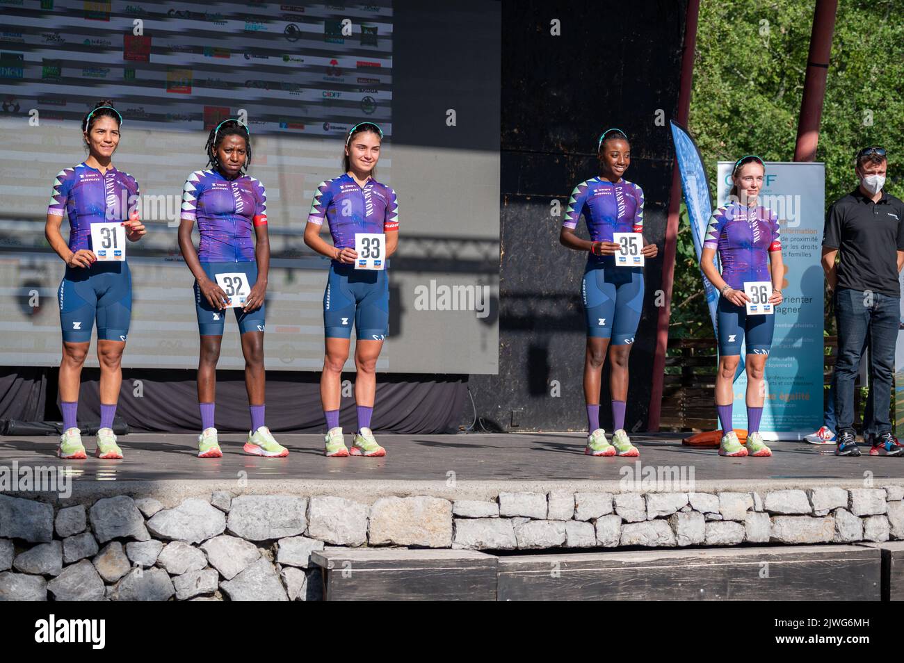 Ruoms, France, September 5, 2022, Canyon//SRAM Generation during the