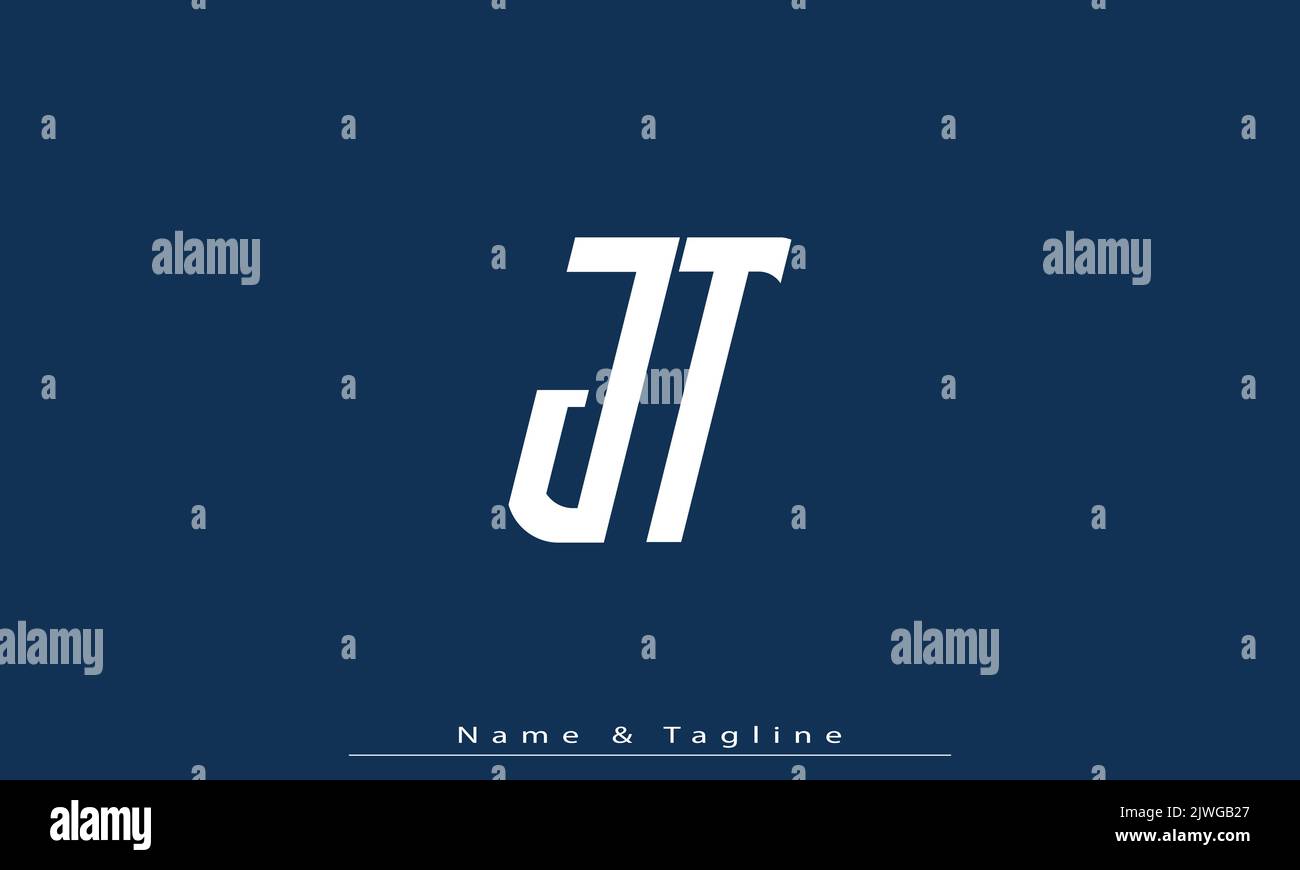 Alphabet letters Initials Monogram logo JT , TJ Stock Vector