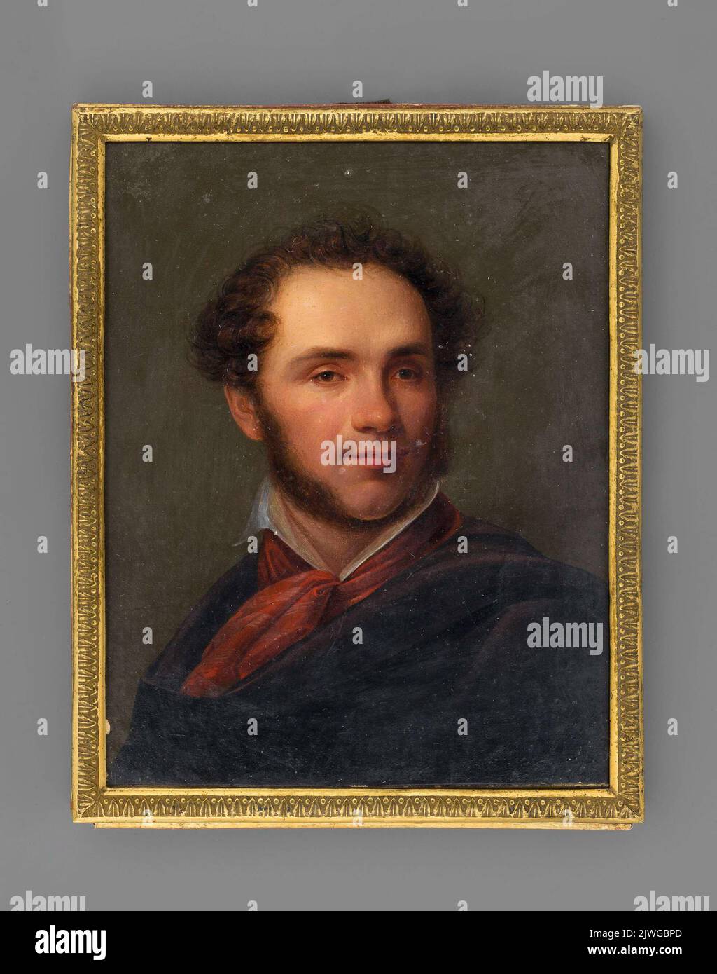 Popiersie mężczyzny, sławny artysta Aleksander Orłowski?. Bizański, Jan Nepomucen (1804-1878), painter Stock Photo