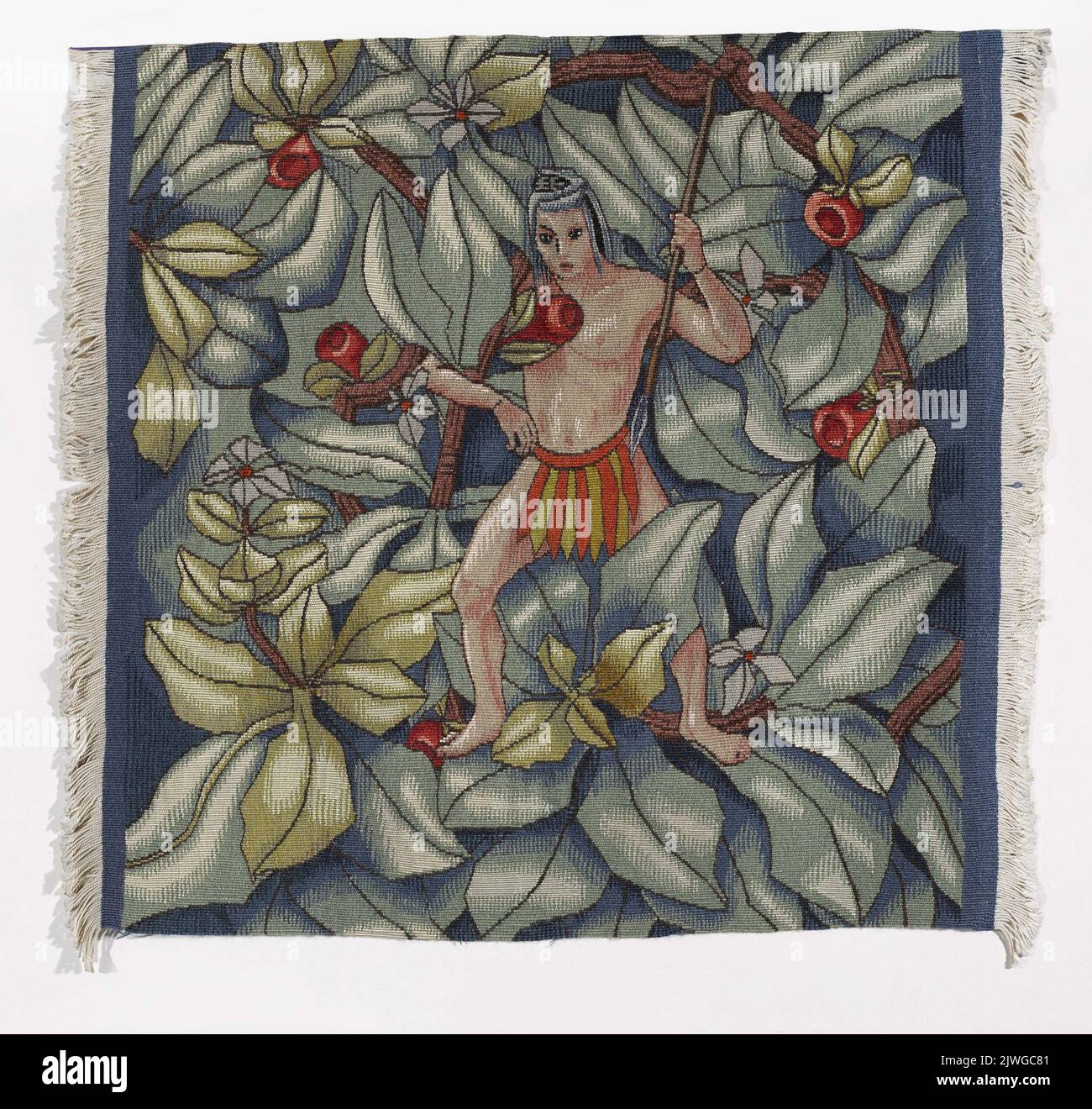 Tapestry chair cover. Andersen Robin Christian 1890 1969 designer Wiener Gobelin Manufaktur Wiede manufaktura gobelinow 1921 1987 manufacture Stock Photo Alamy