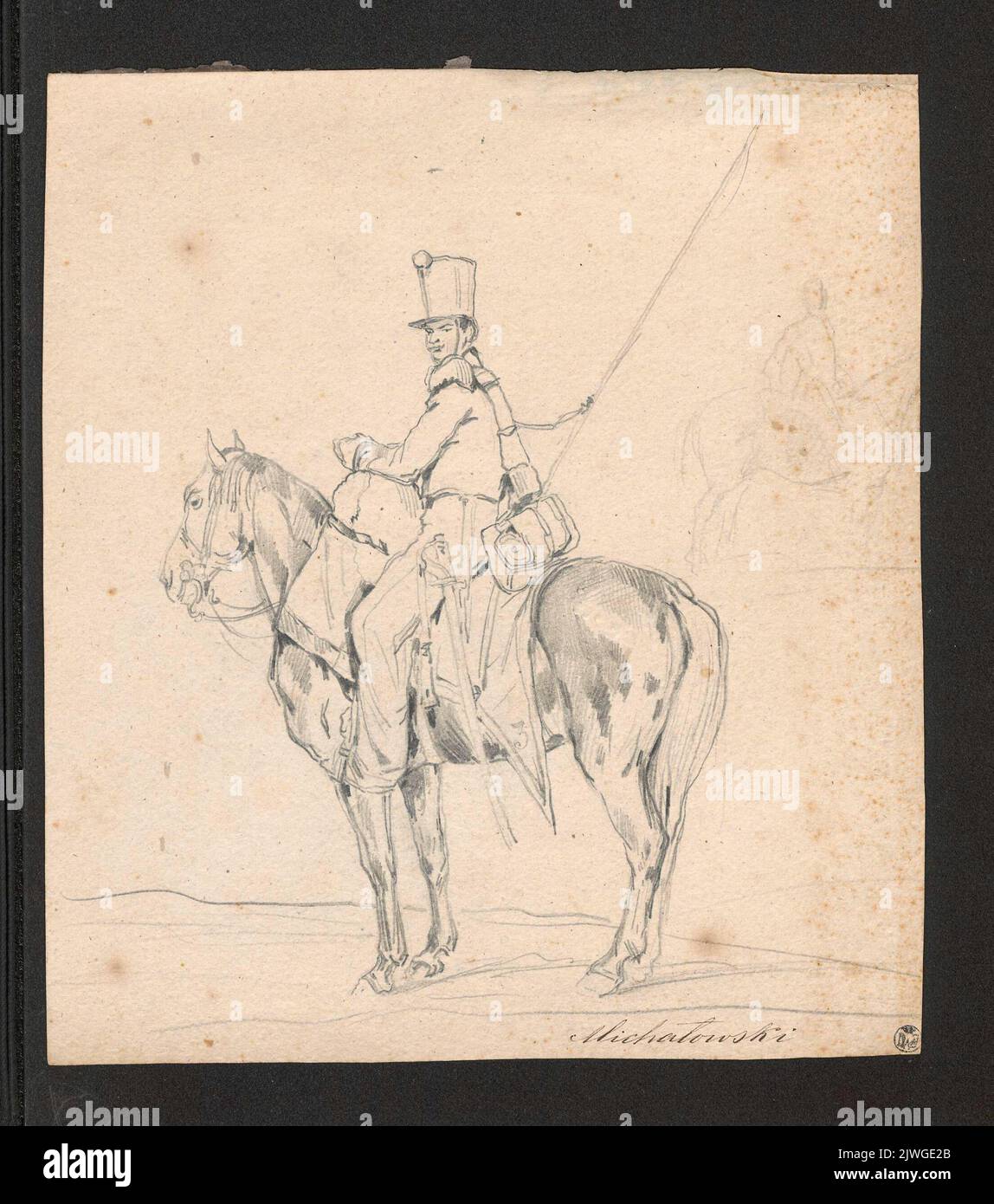 French mounted rifleman. Michałowski, Piotr (18001855), draughtsman