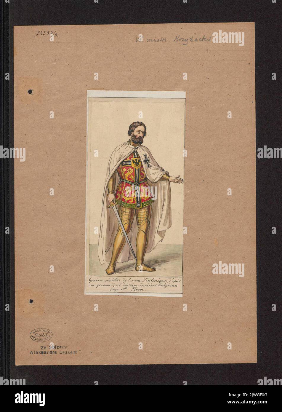 Portrait of a Grand Master of the Teutonic Order, according to a ...