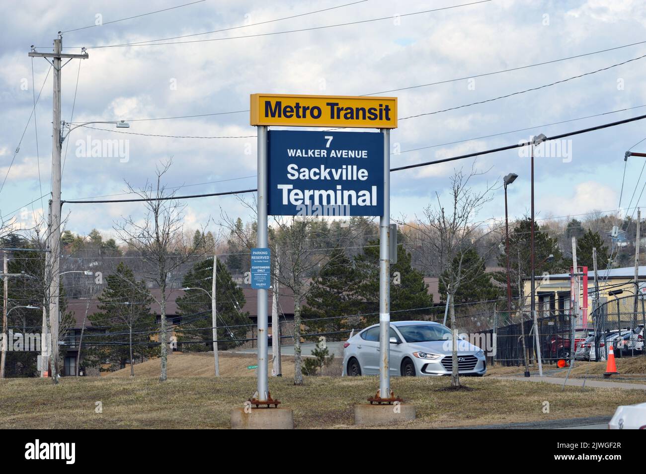 Sign of the Sackville Terminal bus station of the Halifax Transit system in Halifax, Nova Scotia Sign of the Sackville Terminal bus station of the Halifax Transit system in Halifax, Nova Scotia