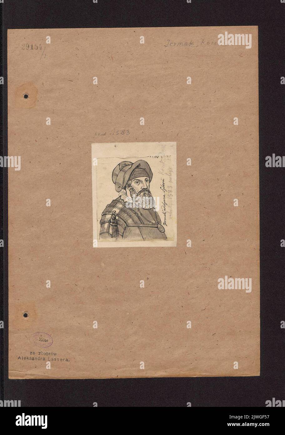 Portrait of Yermak Timofeyevich in Cossack attire from 2nd half 16th ...
