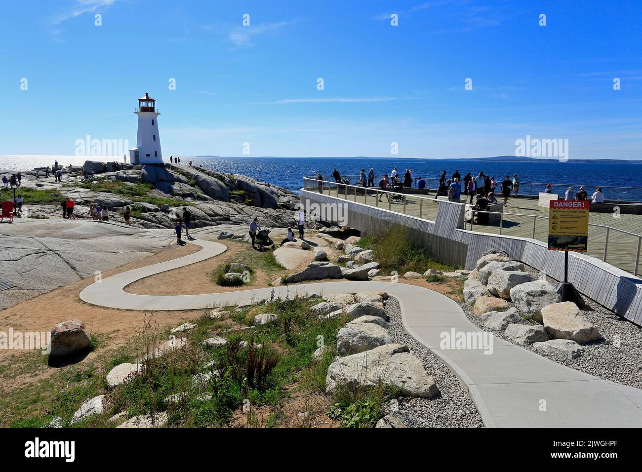 Peggys Point Lighthouse, 2022, nova scotia, canada, showing, new