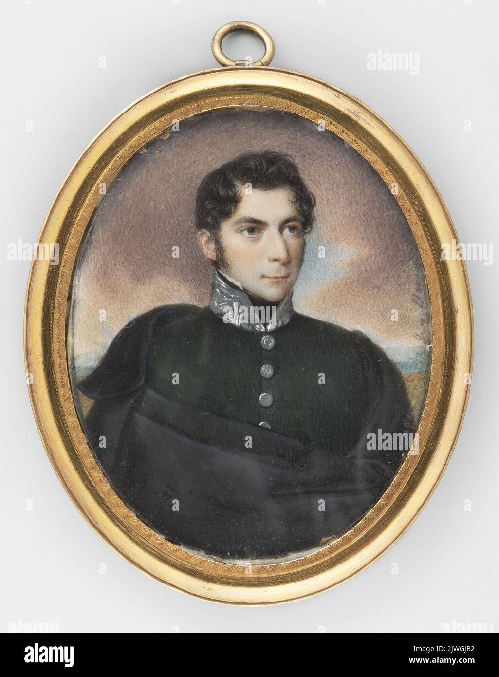 Portret mężczyzny. Mansco, Giovanni (fl. 1800-1840), painter Stock Photo