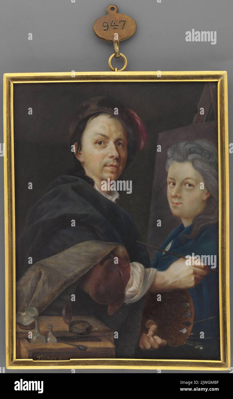 Autoportret ?. Fischer, Josef Anton (fl. 1700-1750), painter Stock Photo