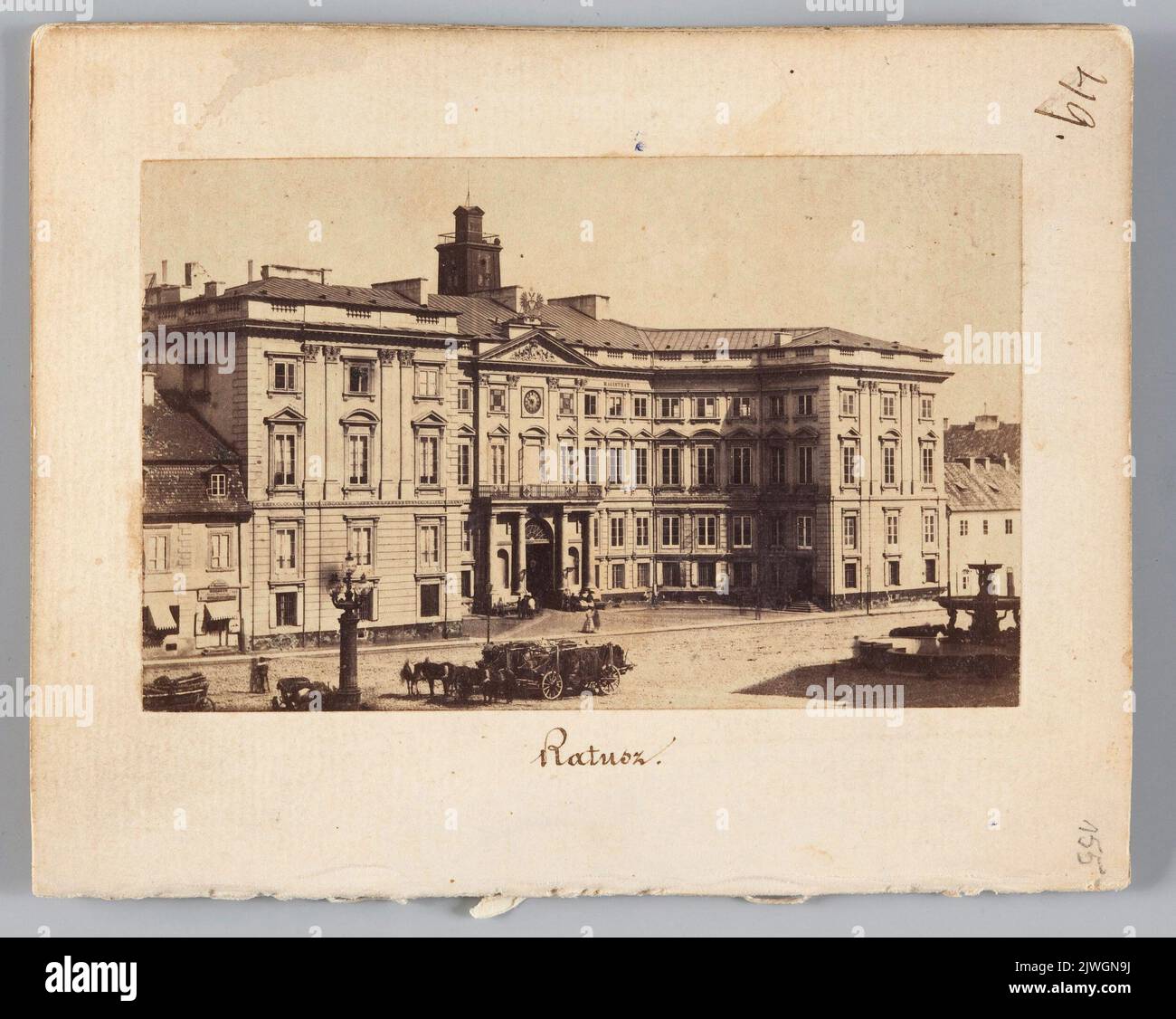 Warsaw. `City Hall` (View from the theatre building). Beyer, Karol ...