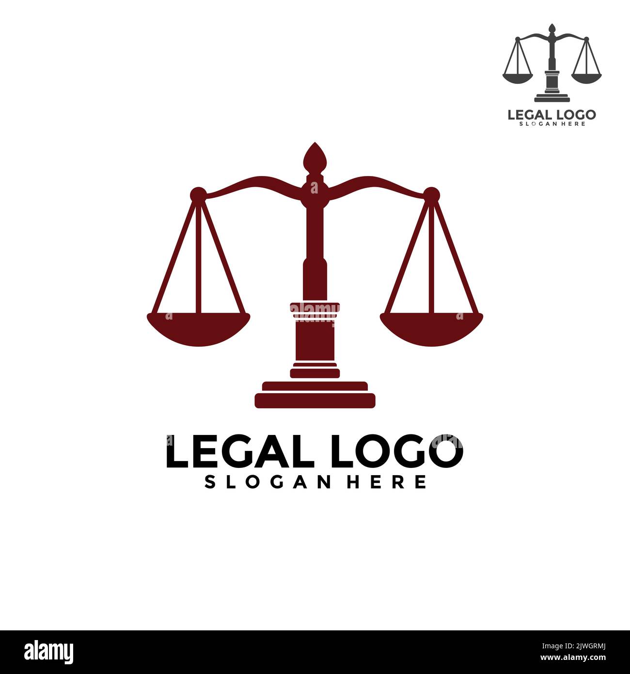 Law Firm Logo Template Design. Legal logo vector concept Stock Vector