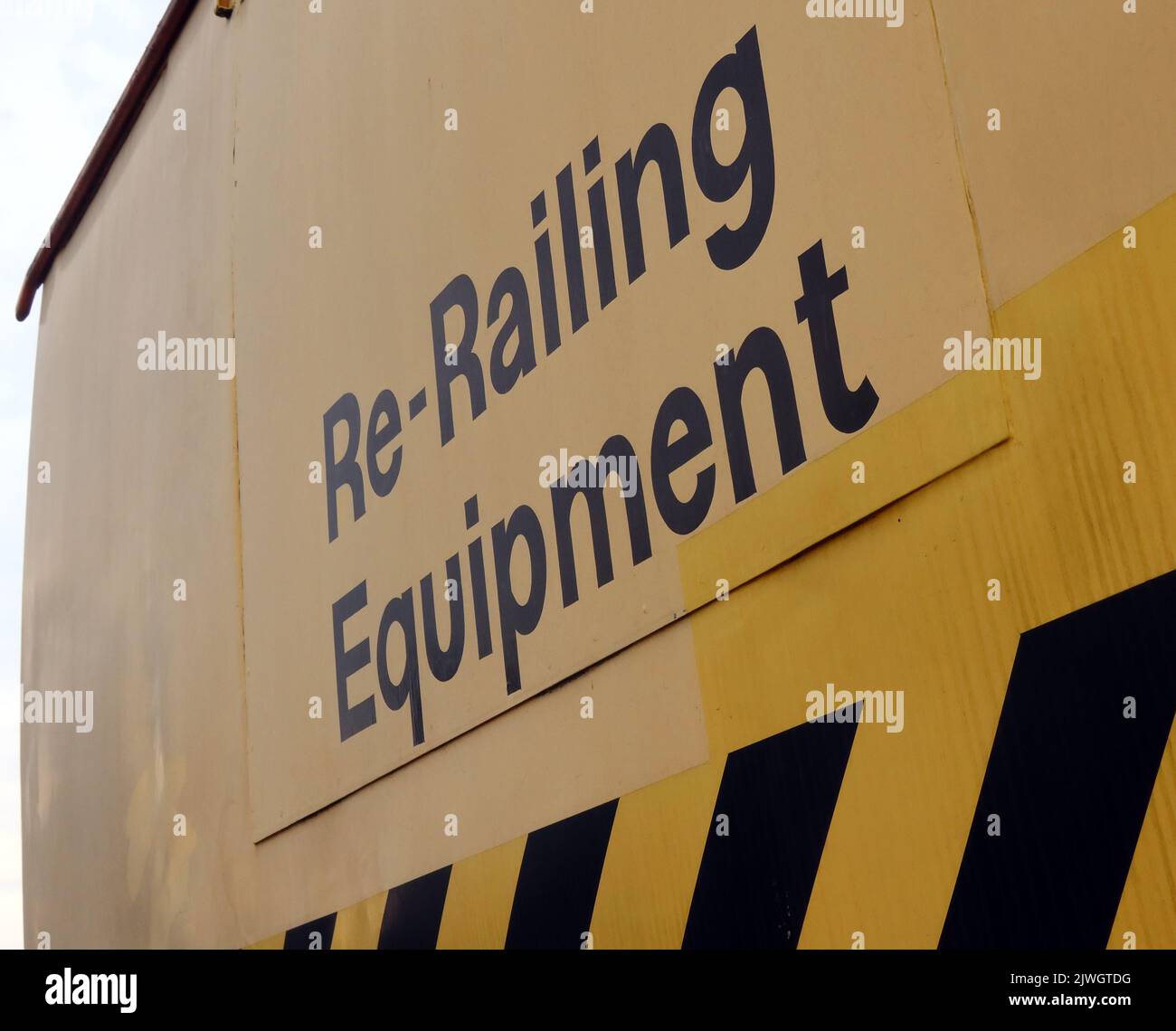 Re-Railing equipment, Network Rail train, Crewe, Cheshire, England, UK Stock Photo