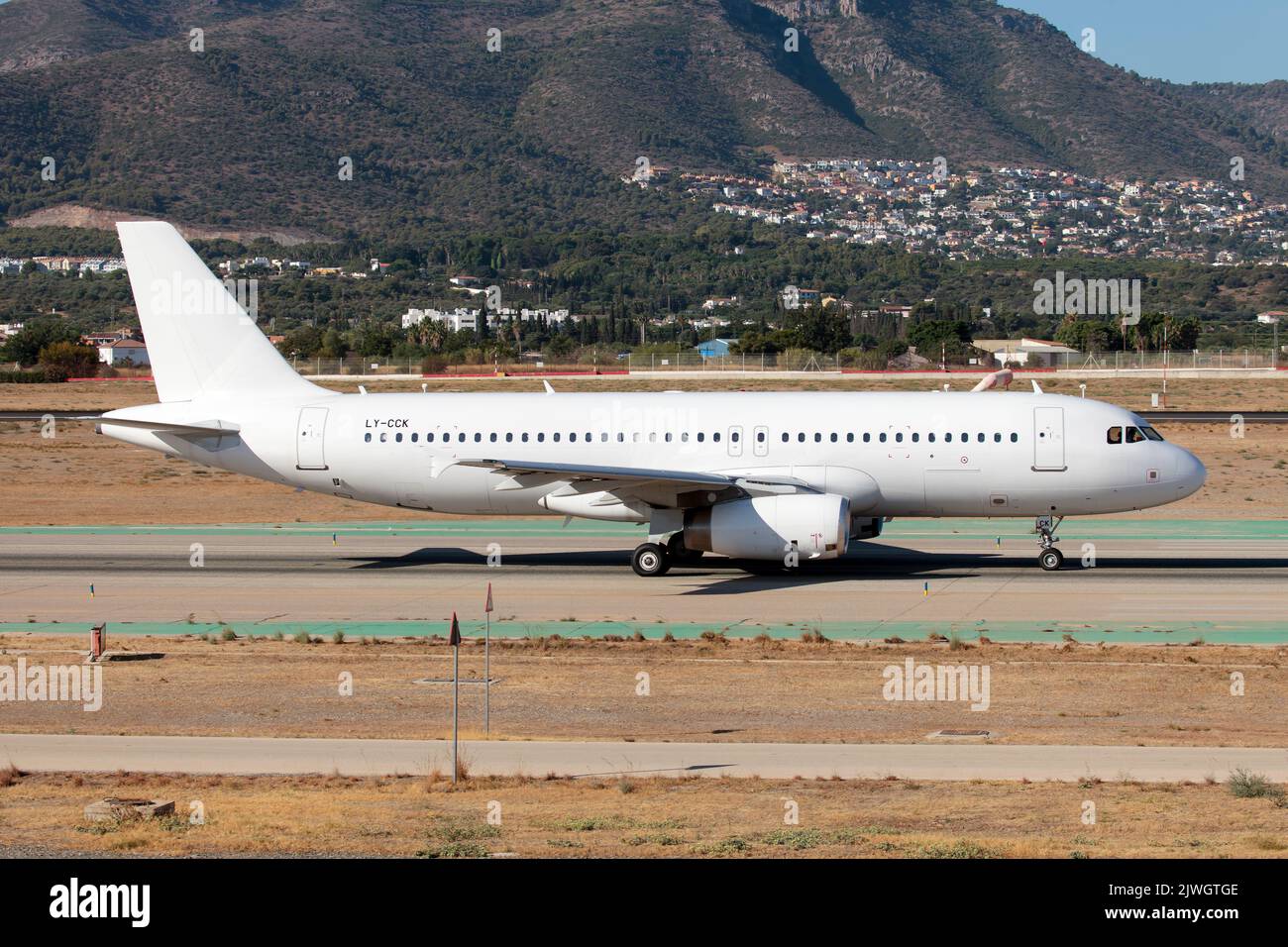 A Condor (Heston Airlines) Airbus 320 taiing to departure from Malaga