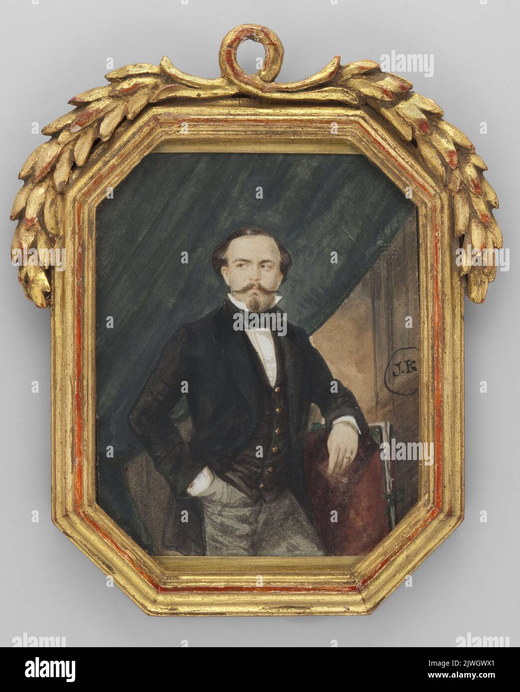 Autoportret. Beyer, Karol (1818-1877), photographer, Juliusz Kossak (1824-1899), painter Stock Photo