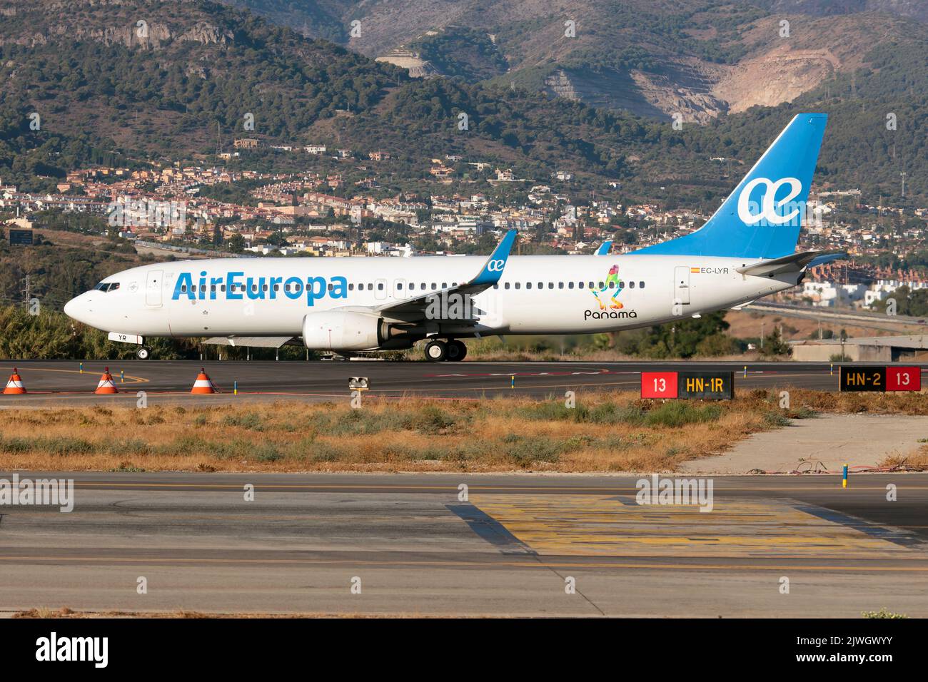 Malaga, Spain. 21st Aug, 2022. An Air Europa Boeing 737-800 ready to leave Malaga Costa del Sol airport.Air Europa is the third-largest Spanish airline after Iberia and Vueling. The airline is headquartered in Mallorca, Spain and has its main hub in Madrid-Barajas Airport with focus city operations at Palma de Mallorca Airport and Tenerife North Airport. Air Europa flies to over 44 destinations. (Photo by Fabrizio Gandolfo/SOPA Images/Sipa USA) Credit: Sipa USA/Alamy Live News Stock Photo