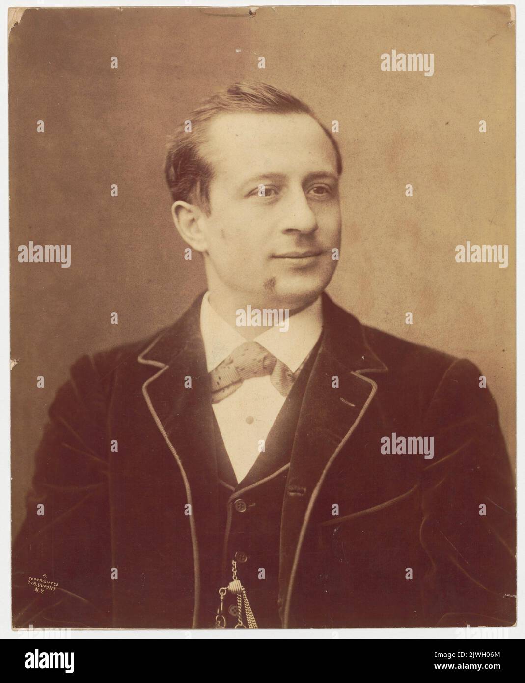 Portrait of Aleksander Ziloti (Siloti) (1863-1945), Russian pianist and conductor (bust). Dupont, Aimé (1842-1900), photographer Stock Photo