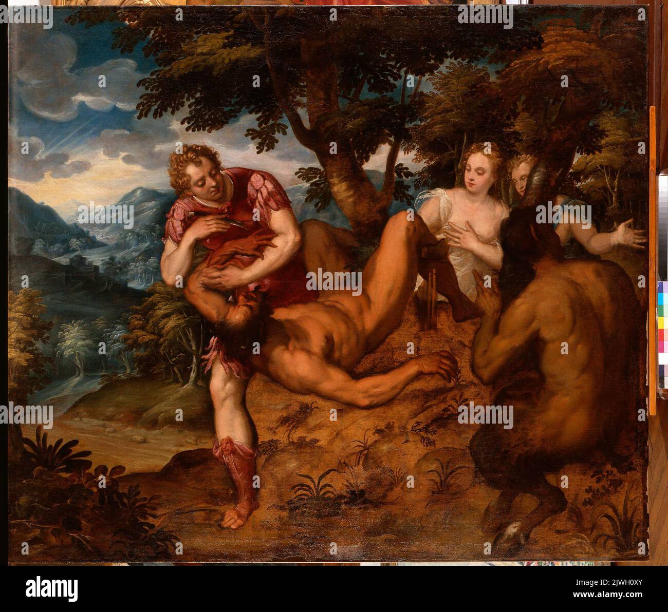 Apollo and Marsyas. Zelotti Giovanni Battista (1526-1578), painter Stock Photo
