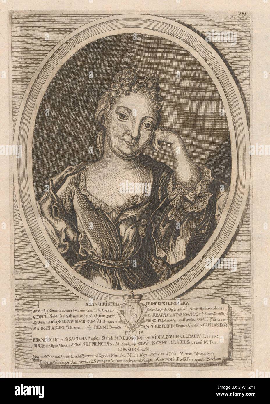 Portrait of Anna Krystyna Radziwiłł née Lubomirska, wife of Dominik I