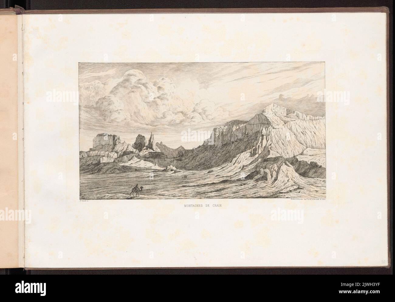 Montagnes de Craie. Zaleski, Bronisław (1820-1880), graphic artist, Beillet (Paryż ; wydawnictwo ; ca 1850-ca 1875), publishing house Stock Photo