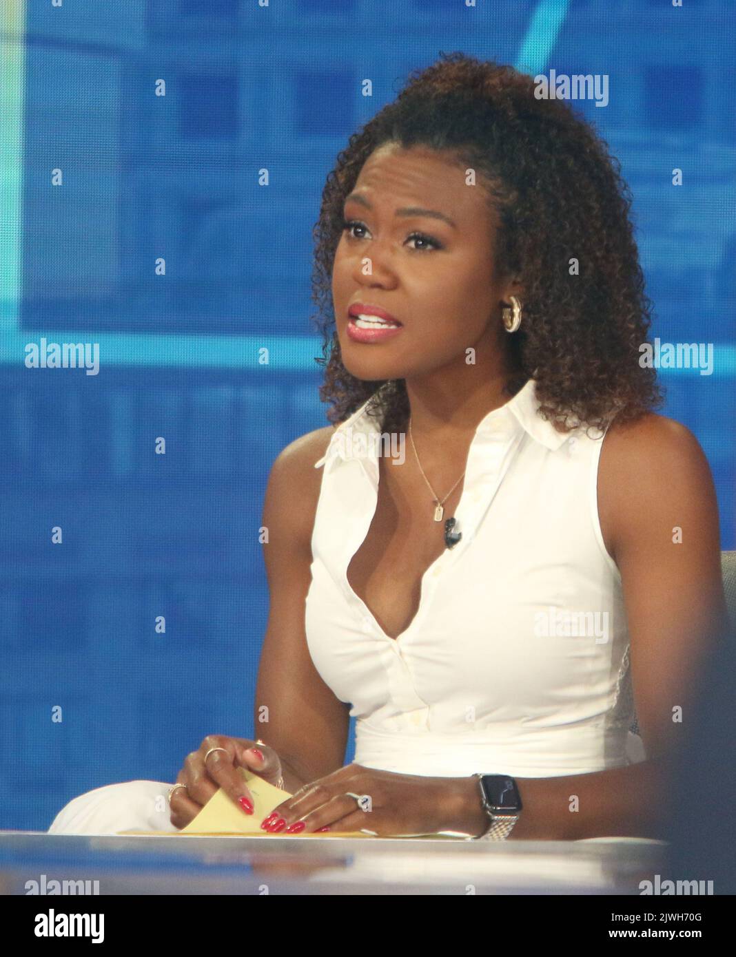 September 05, 2022 Janai Norman, on the set of Good Morning America in